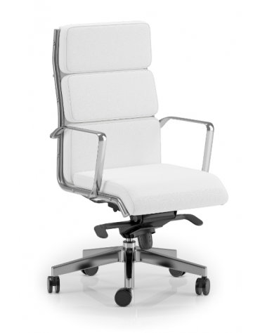 Poltrona direzionale con cuscini imbottiti e braccioli - rivestimento ignifugo - Gas oscillante fulcro avanzato - CAM