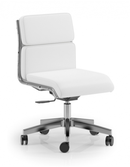 Poltrona visitatore girevole con cuscini imbottiti - rivestimento ignifugo - Piastra a gas - Certificata CAM