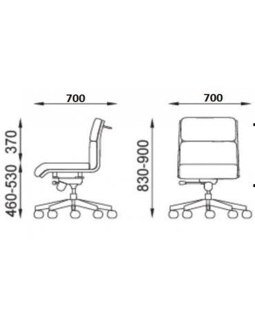 Poltrona visitatore girevole con cuscini imbottiti - rivestimento ignifugo - Piastra a gas - Certificata CAM