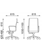 Poltrona direzionale con braccioli - sedile e schienale imbottito e rivestimento ignifugo - Piastra a gas - Certificata CAM