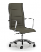 Poltrona direzionale con braccioli - sedile e schienale imbottito e rivestimento ignifugo - Piastra a gas - Certificata CAM