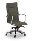 Poltrona direzionale con braccioli - sedile e schienale imbottito e rivestimento ignifugo - Gas oscillante fulcro avanzato