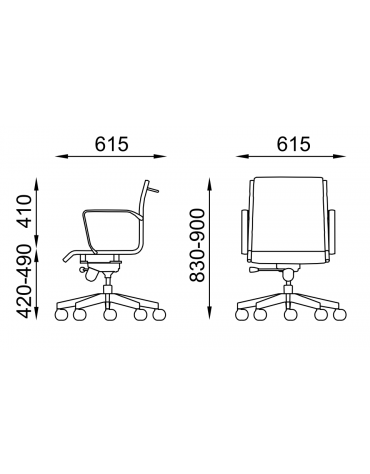 Poltrona semidirezionale con braccioli - sedile e schienale imbottito e rivestimento ignifugo - Piastra a gas - CAM