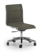 Poltrona visitatore girevole - senza braccioli - sedile e schienale imbottito e rivestimento ignifugo - Piastra a gas - CAM