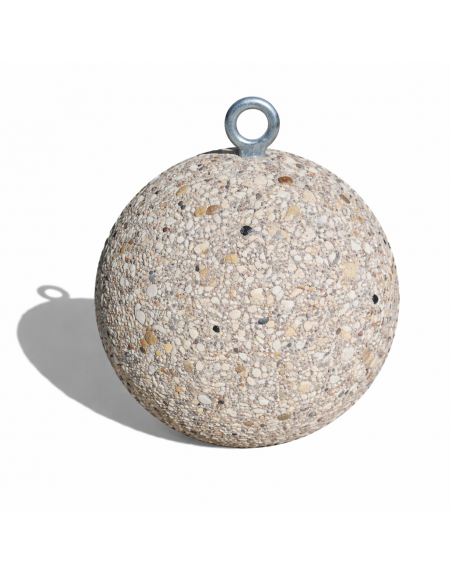 Dissuasore traffico stradale Sferico tondo in cemento - diametro cm 50 - Colore grigio sabbiato - Conforme ai CAM