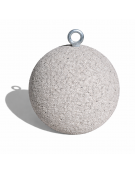 Dissuasore traffico stradale Sferico tondo in cemento - diametro cm 50 - Colore bianco sabbiato - Conforme ai CAM