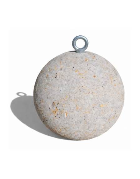 Dissuasore traffico stradale Sferico tondo in cemento - diametro cm 70 - colore Grigio travertino - Conforme ai CAM