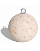 Dissuasore traffico stradale Sferico tondo in cemento - diametro cm 70 - colore Bianco travertino - Conforme ai CAM