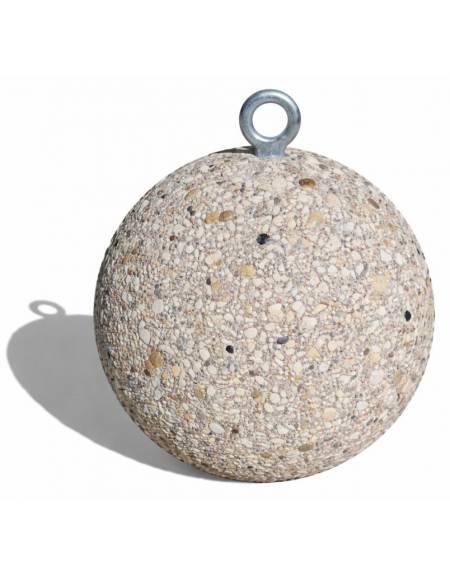 Dissuasore traffico stradale Sferico tondo in cemento - diametro cm 70 - colore Grigio sabbiato - Conforme ai CAM