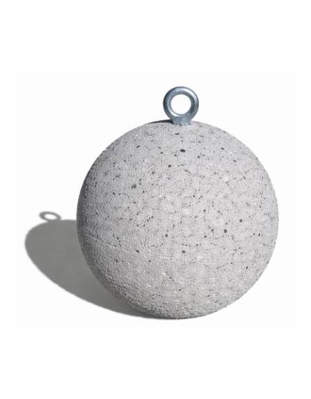 Dissuasore traffico stradale Sferico tondo in cemento -  cm Ø36x36h - colore Grigio pietra - Conforme ai CAM