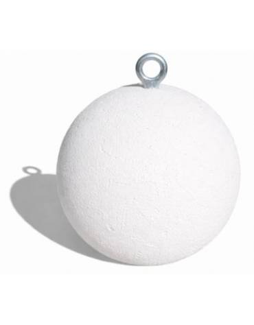 Dissuasore traffico stradale Sferico tondo in cemento - cm Ø36x36h - colore Bianco pietra - Conforme ai CAM