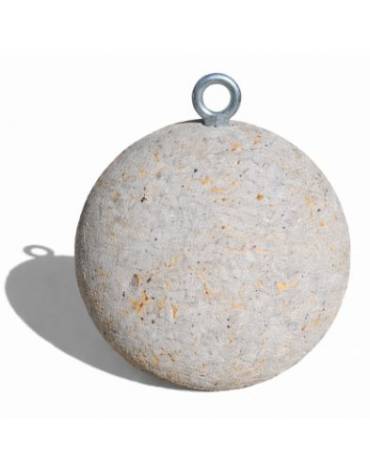 Dissuasore traffico stradale Sferico tondo in cemento - cm Ø36x36h - colore Grigio travertino - Conforme ai CAM