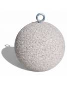 Dissuasore traffico stradale Sferico tondo in cemento - cm Ø36x36h - colore Bianco sabbiato - Conforme ai CAM