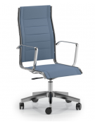 Poltrona direzionale con braccioli - imbottitura separata e rivestimento ignifugo - Piastra a gas - Certificata CAM