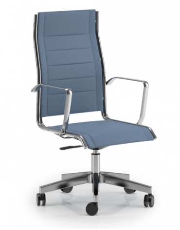 Poltrona direzionale con braccioli - imbottitura separata e rivestimento ignifugo - Piastra a gas - Certificata CAM