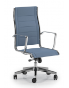 Poltrona direzionale con braccioli - imbottitura separata e rivestimento ignifugo - Meccanismo a gas oscillante - CAM