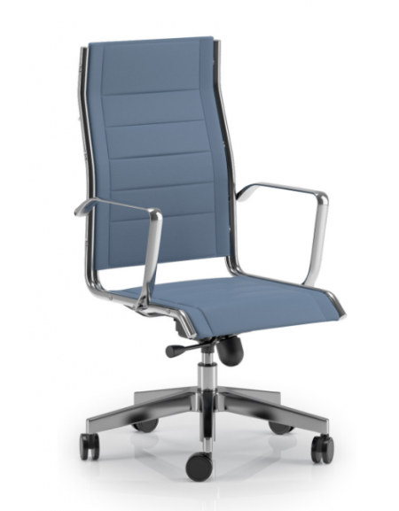 Poltrona direzionale con braccioli - imbottitura separata e rivestimento ignifugo - Meccanismo a gas oscillante - CAM