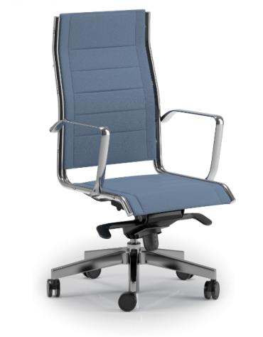 Poltrona direzionale con braccioli - imbottitura separata e rivestimento ignifugo - Gas oscillante fulcro avanzato - CAM