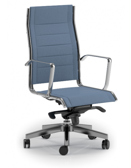 Poltrona direzionale con braccioli - imbottitura separata e rivestimento ignifugo - Gas oscillante fulcro avanzato - CAM