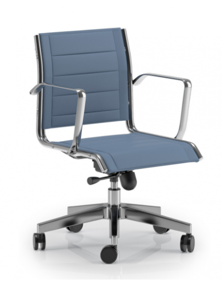 Poltrona semidirezionale con braccioli - imbottitura separata e rivestimento ignifugo - Meccanismo a gas oscillante - CAM