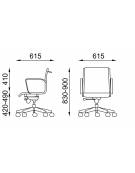 Poltrona semidirezionale con braccioli - imbottitura separata e rivestimento ignifugo - Gas oscillante fulcro avanzato - CAM