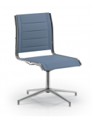 Poltrona visitatore girevole su base 4 razze - senza braccioli - imbottitura separata e rivestimento ignifugo -  CAM