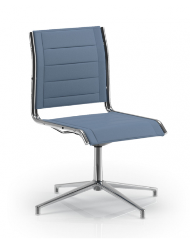 Poltrona visitatore girevole su base 4 razze - senza braccioli - imbottitura separata e rivestimento ignifugo -  CAM