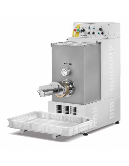 Macchina per pasta fresca da 23 Kg. orari - Con manicotto raffreddato ad acqua, coltello elettronico e ventilatore