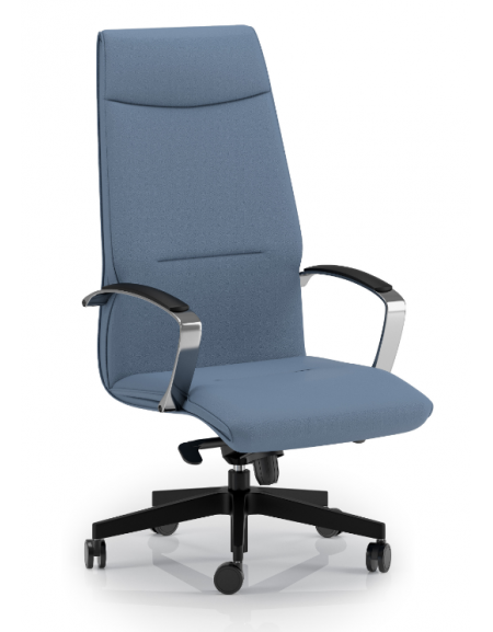 Poltrona direzionale con braccioli - rivestimento in Ecopelle o Poliestere ignifugo - Gas oscillante fulcro avanzato - CAM