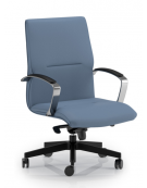 Poltrona semidirezionale con braccioli - rivestimento in Ecopelle o Poliestere ignifugo - Gas oscillante fulcro avanzato - CAM