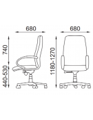 Poltrona direzionale con braccioli - rivestimento Ecopelle o Poliestere ignifugo - Gas oscillante con fulcro avanzato 