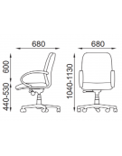 Poltrona semidirezionale con braccioli - rivestimento Ecopelle o Poliestere ignifugo - Gas oscillante con fulcro avanzato