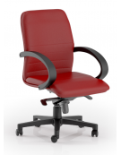 Poltrona semidirezionale con braccioli - rivestimento Ecopelle o Poliestere ignifugo - Gas oscillante con fulcro avanzato