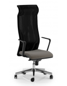 Sedia schienale super alto con braccioli in nylon nero - rivestimento ignifugo - Movimento sincronizzato - CAM