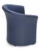 Poltrona attesa con struttura in legno massello e piedini - Rivestimento e colore a scelta - cm 70x50x76h