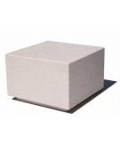 Dissuasore traffico stradale Quadrato in cemento calcestruzzo - colore Bianco pietra - cm 60x60x45h - Conforme ai CAM