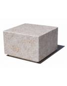 Dissuasore traffico stradale quadrato in cemento calcestruzzo - colore Grigio travertino - cm 60x60x45h - Conforme ai CAM