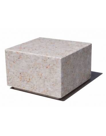 Dissuasore traffico stradale quadrato in cemento calcestruzzo - colore Grigio travertino - cm 60x60x45h - Conforme ai CAM