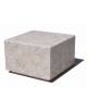 Dissuasore traffico stradale quadrato in cemento calcestruzzo - colore Grigio travertino - cm 60x60x45h - Conforme ai CAM