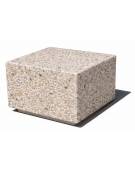 Dissuasore traffico stradale quadrato in cemento calcestruzzo - colore Grigio sabbiato - cm 60x60x45h - Conforme ai CAM