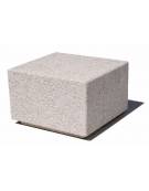 Dissuasore traffico stradale quadrato in cemento calcestruzzo - colore Bianco sabbiato - cm 60x60x45h - Conforme ai CAM