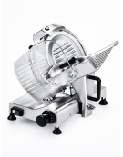 Affettatrice professionale a gravità lama 30 in alluminio anodizzato, A NORME CE - Affilatoio fisso - Lunghezza aglio cm165x175h