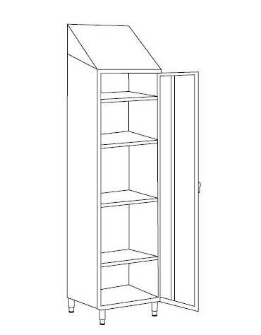Armadio Portaoggetti a 1 Anta dim 50x50x215h