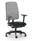 Poltrona schienale alto in rete con braccioli - rivestimento ignifugo - Movimento sincronizzato con traslatore - CAM