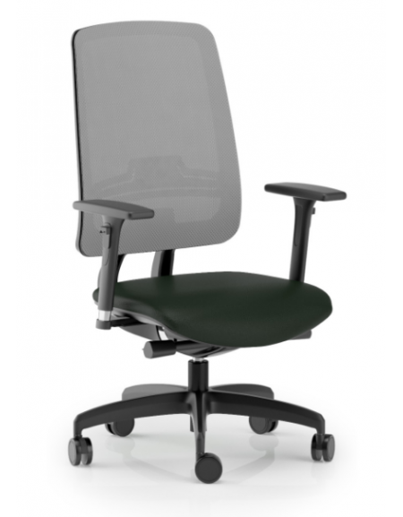 Poltrona schienale alto in rete con braccioli - rivestimento ignifugo - Movimento sincronizzato con traslatore - CAM