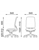 Poltrona schienale alto in rete - rivestimento ignifugo - Movimento sincronizzato con traslatore - CAM