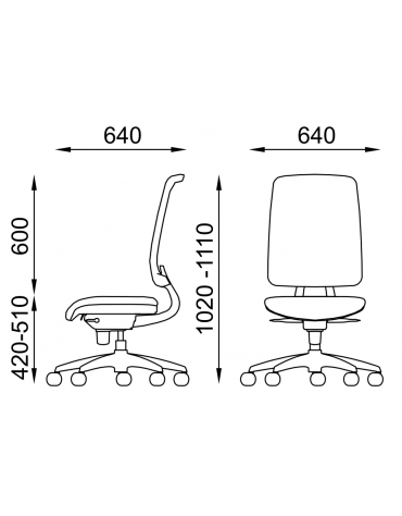 Poltrona schienale alto in rete - rivestimento ignifugo - Movimento sincronizzato con traslatore - CAM