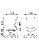 Poltrona schienale alto in rete - rivestimento ignifugo - Movimento sincronizzato autobalance - CAM