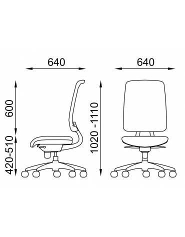 Poltrona schienale alto in rete - rivestimento ignifugo - Movimento sincronizzato autobalance - CAM