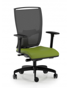 Poltrona schienale alto in rete con braccioli - rivestimento ignifugo - Movimento sincronizzato con traslatore - CAM